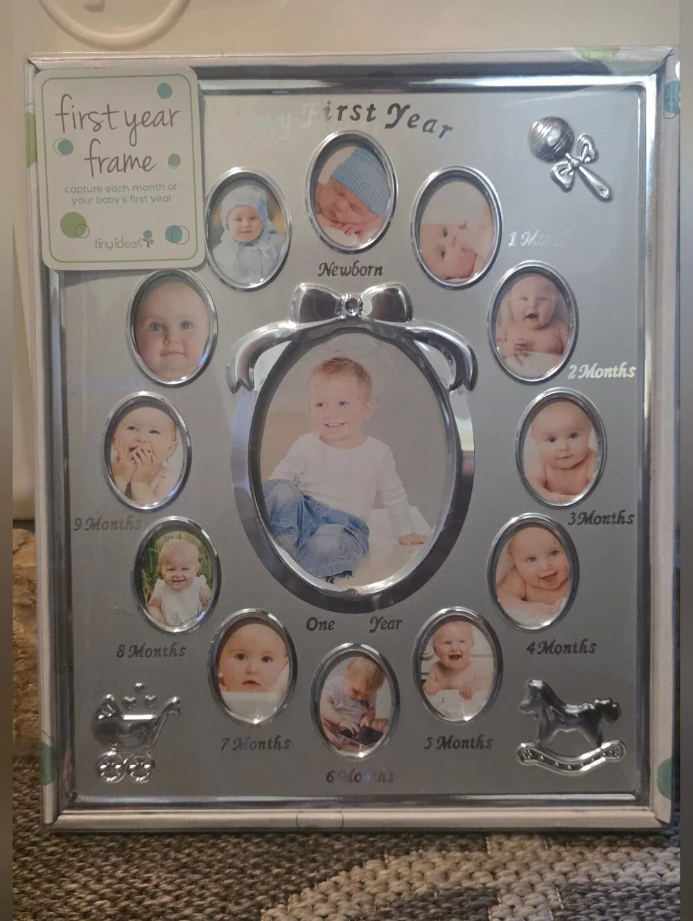NWT Baby's First Year Picture Frame, 13 Oval Keepsake Frame